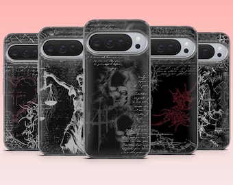 Cybersigilism Phone Case Edgy Goth Cover – Fits Google Pixel 11, 10Pro, 9, 9Pro, 9A, 8A, 7, 6A, iPhone 18Pro, 17, 16, Samsung S26, S24, A16