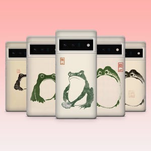 Funny Toad Phone Case Unique Japanese Frog Cover – Fits Google Pixel 10, 10Pro, 9A, 8A, 8Pro, 7A, 7, iPhone 17Pro, 16e, 15, 14, Samsung S25