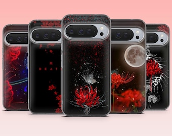 Red spider lily Phone Case Japanese Flower Cover – Fits Google Pixel 10, 10Pro, 9, 9Pro, 9A, 8A, 7, 6A, iPhone 17, 16e, 15, Samsung S25, A56