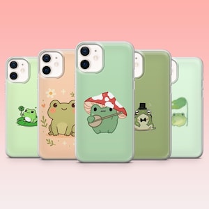 Frog Phone Case Cute Toad Green Kawaii Cover – Fits iPhone 16, 15, 14, 13, 12, 11 | Samsung S25, S24, S23, S22, A16, A56 | Pixel 9, 9Pro, 8A
