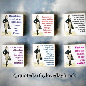 SET von 6 BEAU BRUMMEL Holzkunst Magnet Geschenkset