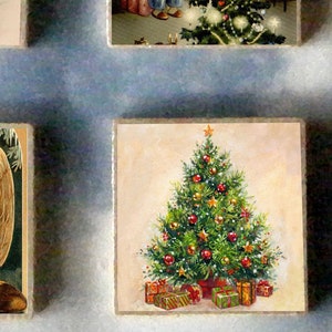 6er Set weihnachtsbaum Holzkunst Magnet Geschenkset - Yule Geschenke Fee Weihnachtsmann Weihnachtsengel Weihnachten Rentier