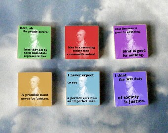 ALEXANDER HAMILTON wood art Magnet Gift Set