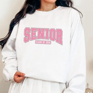 Pink Senior Class of 2026 Crewneck Girly Pop Pink Senior Sweatshirt Senior 2026 Senior Graduation Gift for Her Senior Grad Gift 2026 Grad
