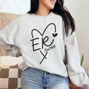 ER-sweater met ronde hals ER-sweater SEH-afdeling shirt spoedeisende hulp met ronde hals ER-sweater voor spoedeisende hulp Tech Gift