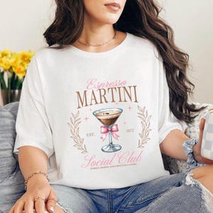 Espresso Martini Social Club T Shirt Espresso Martini Shirt Gift for Her Espresso Shirt Espresso Martini Lover Gift Cute Coffee Tshirt Gift