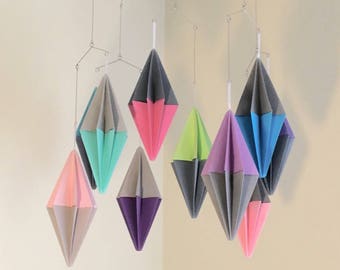 Baby Nursery Mobile Modern Geometric Origami Decoration