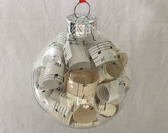 Sheet Music Christmas Ornament