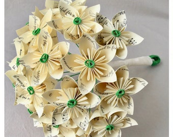 Custom Bridal Bouquet in Origami Paper Flowers Made to Order