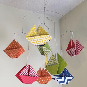 Sailboat Baby Mobile in Patterned Papers