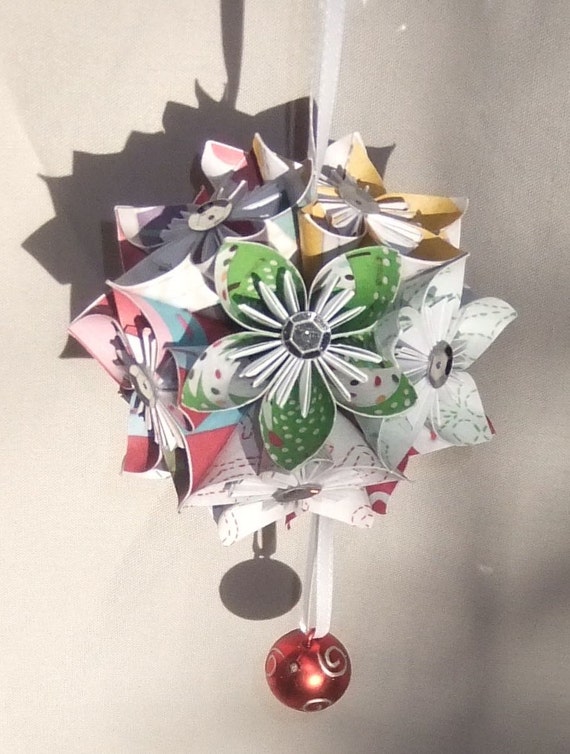Christmas Tree Origami Ornament In Cheerful Paper Small Size