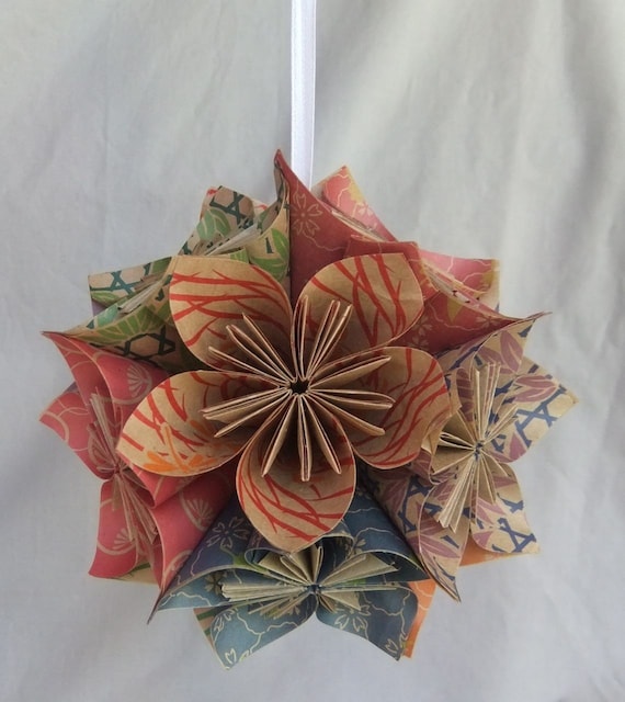 Origami Flower Christmas Ornament The Natural