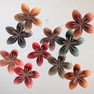 Baby Mobile Origami Flower Nursery Decoration The Natural