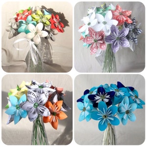 Custom Paper Origami Flower Bouquet Made to Order