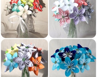 Custom Paper Origami Flower Bouquet Made to Order