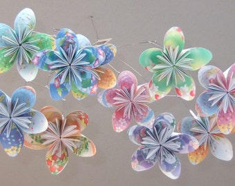 Baby Mobile Floral Fantasy Origami Paper Flower Decoration