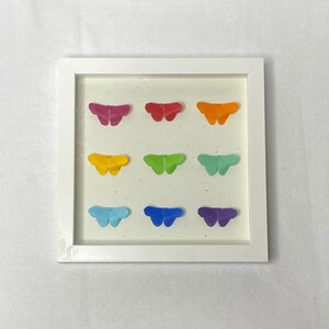 Rainbow Butterfly Shadow Box Wall Art
