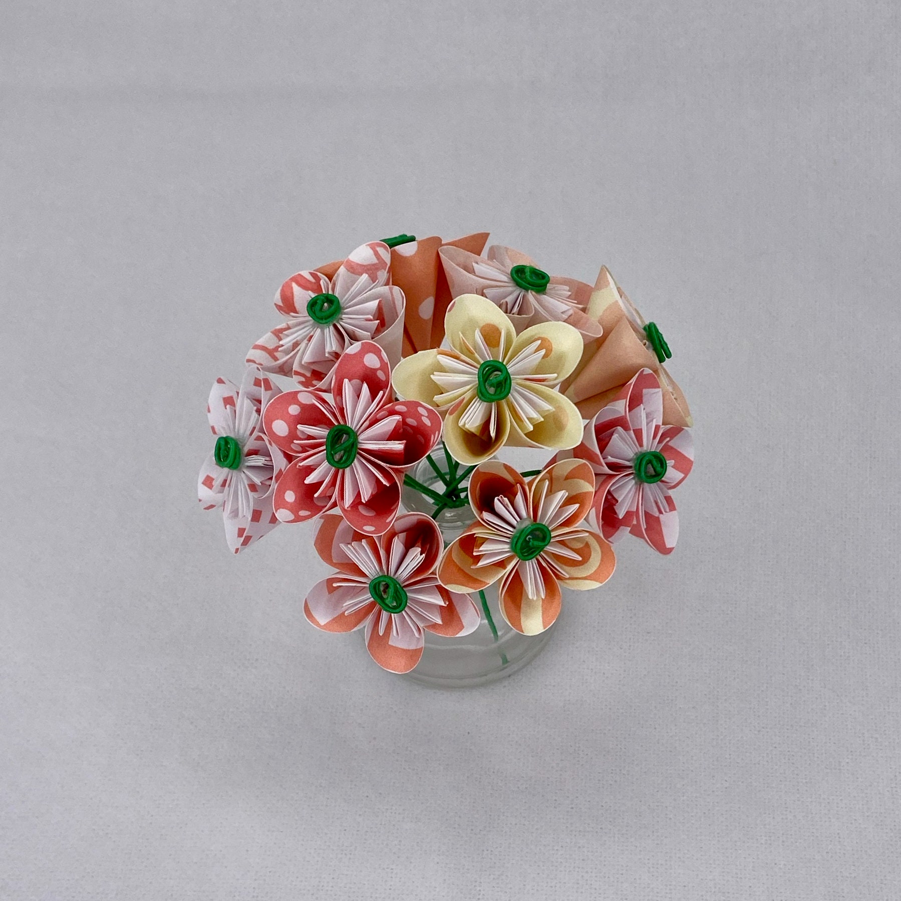 Paper Flower Bouquet With Cupcake Liner Accordian Folded Flowers - creative  jewish mom