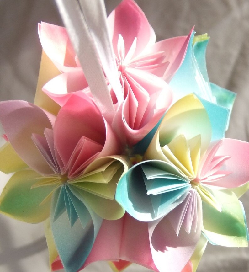 Pastel Ornamentchristmas Tree Ornamentfan Pullorigami Etsy