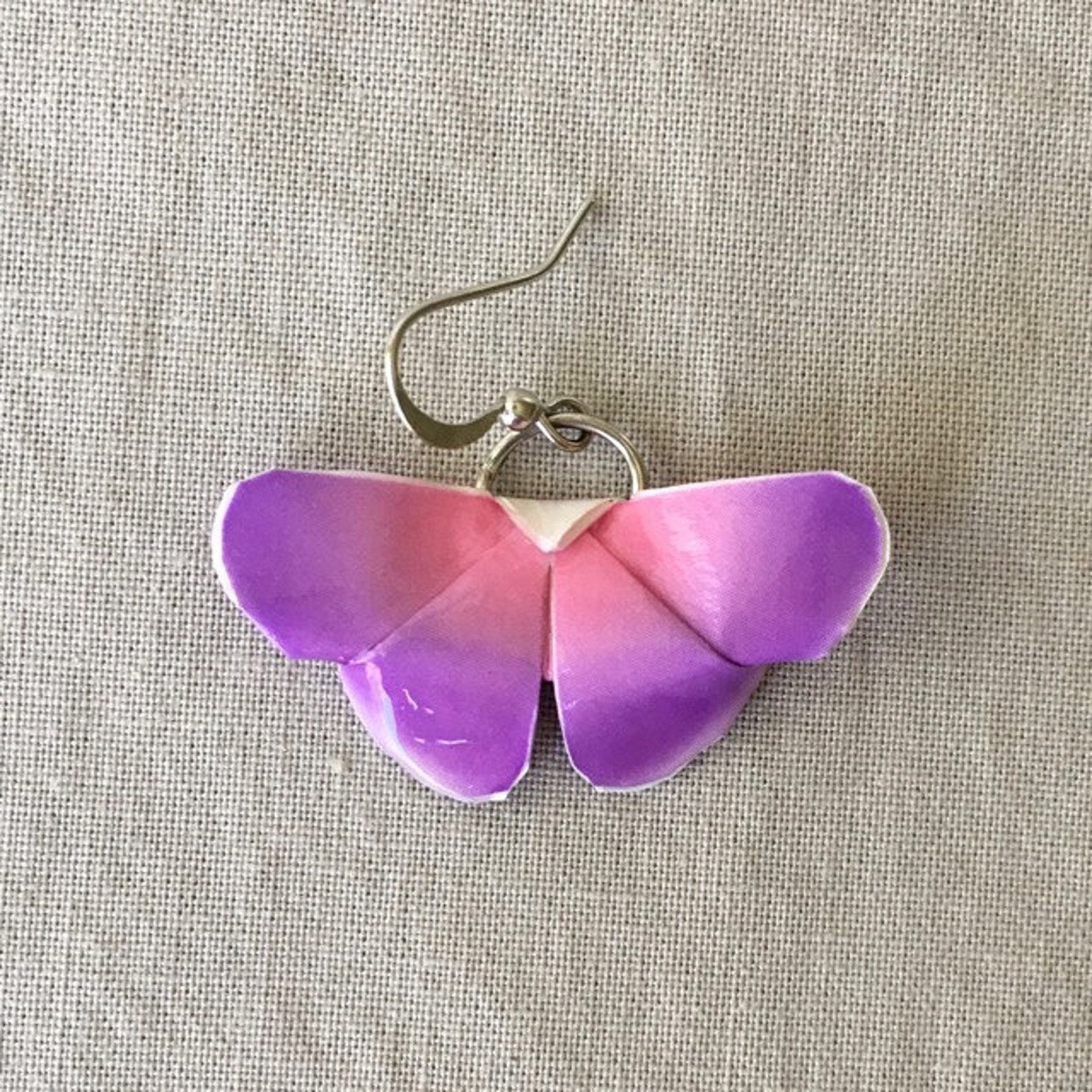 Origami Butterfly Earrings in Purple and Pink Etsy