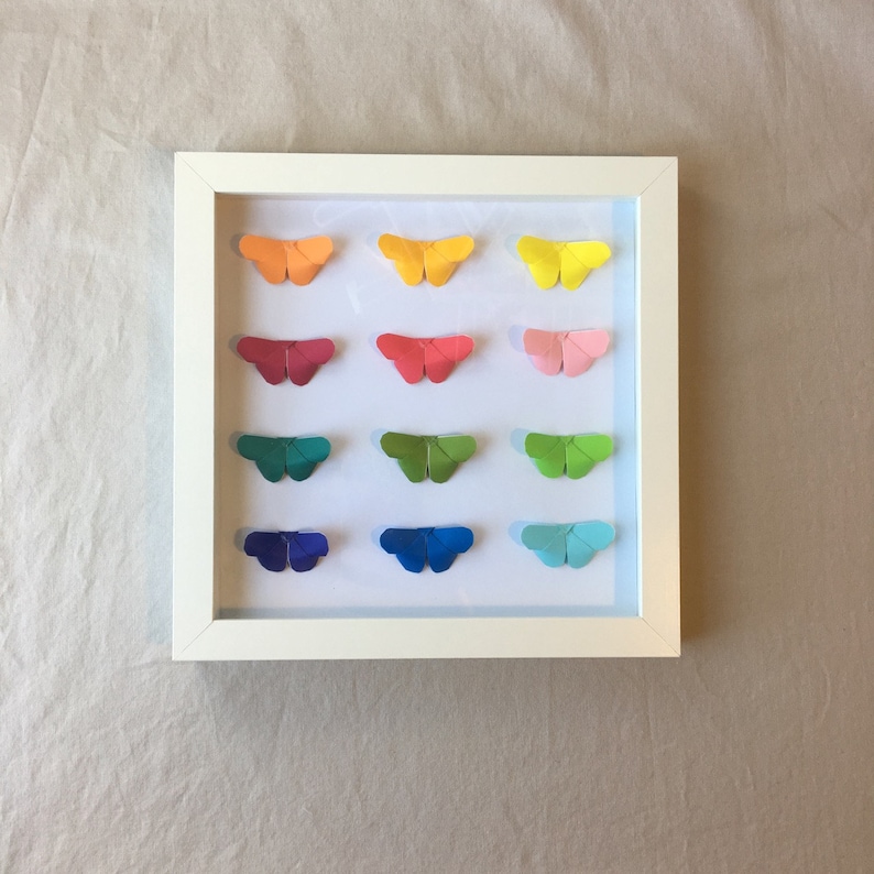 Butterfly Shadow Box Wall Art Etsy