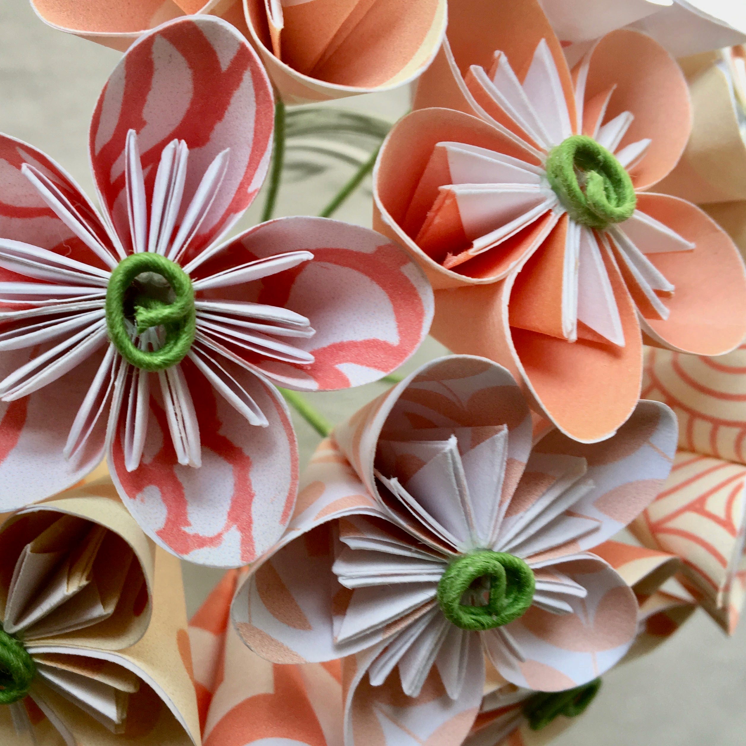  Floral Fantasy Origami Paper Flower Bouquet : Home & Kitchen