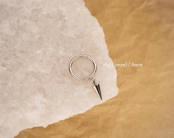 16G Spike Kegel Dangle Septum Ring Scharnierend Segment Clicker Neus Hoop Helix/kraakbeenoorbel Conch/tragus piercing sieraden cadeau voor vrouwen mannen