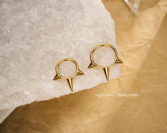 16G septumring van roestvrij staal • septumsieraden met puntkegel • septumclicker • knuffelhoepels • cadeaus