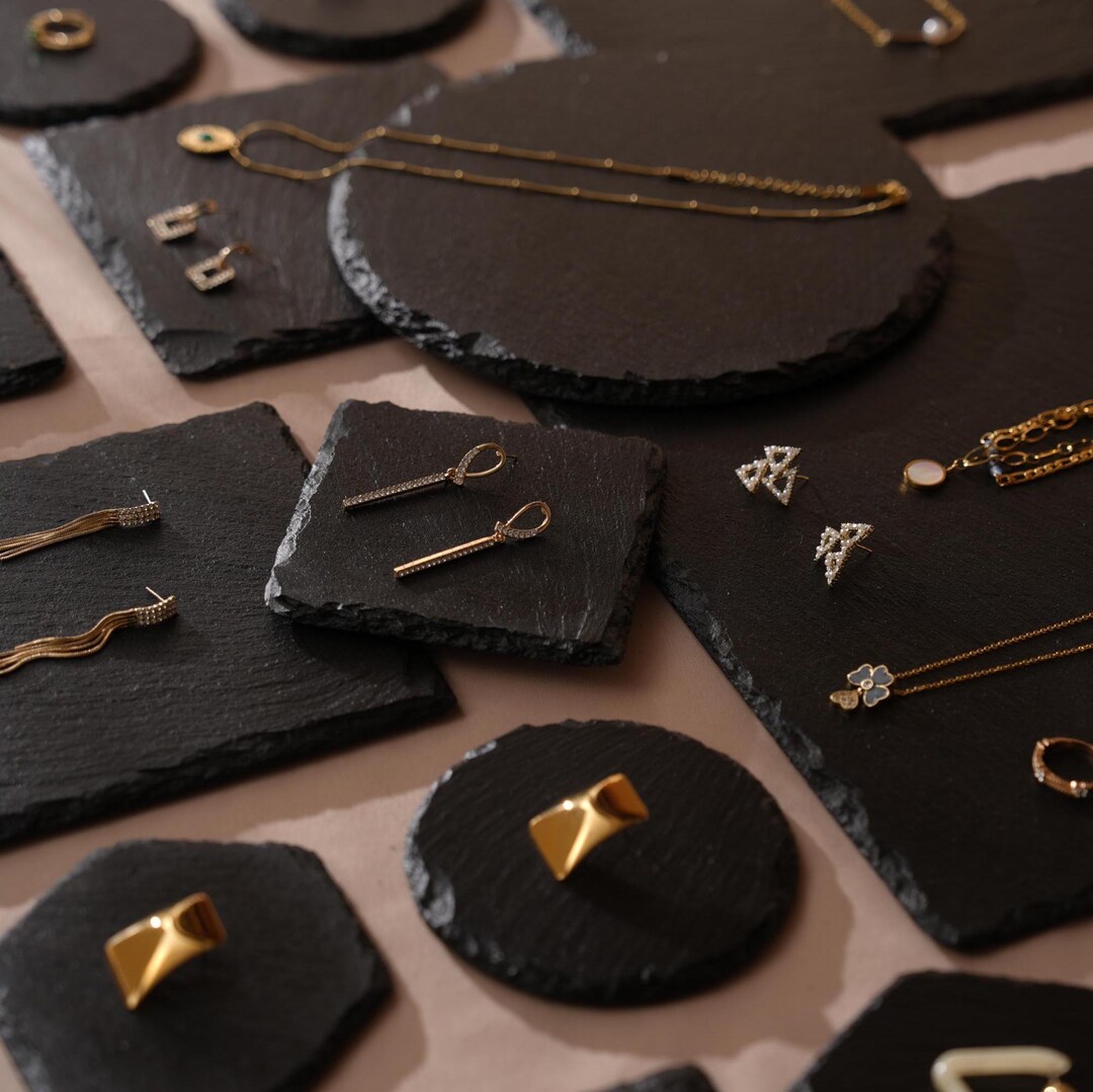 Black Slate Jewelry Display Set: Boutique Showcase Organizer - Etsy