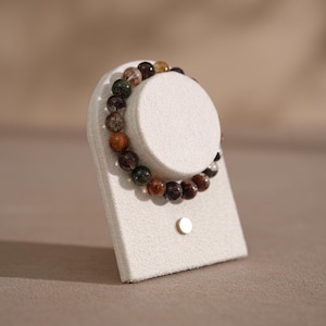 Beaded Bracelet Holder Suede Armband Stand DisplayJewelry Organizer for Photography Prop Jewellery Booth Showcase Fair Set Up Gift for Her