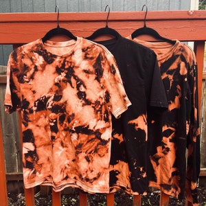 Black bleach dyed tshirt