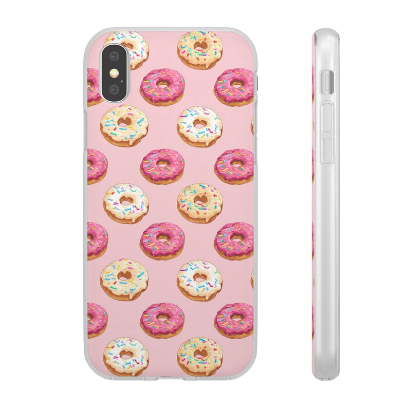 Pink Donuts Flexi Case Slim Phone Case for iPhone 16 15 14 13 12 Pro Max Samsung Galaxy s24 s23 s22
