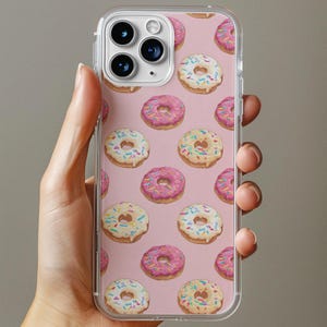 Pink Donuts Flexi Case Slim Phone Case for iPhone 16 15 14 13 12 Pro Max Samsung Galaxy s24 s23 s22