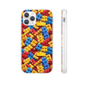 Toy Bricks Flexi Case Building Bricks Slim Phone Case for iPhone 16 15 14 13 12 Pro Max Samsung Galaxy s24 s23 s22