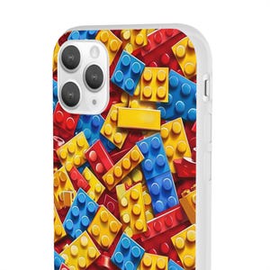 Toy Bricks Flexi Case Building Bricks Slim Phone Case for iPhone 16 15 14 13 12 Pro Max Samsung Galaxy s24 s23 s22