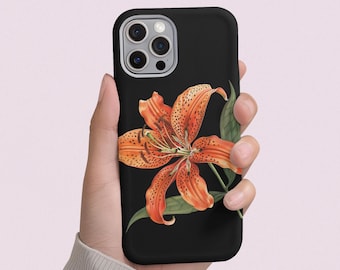Tiger Lily Tough Phone Case for iPhone 16 15 14 13 12 Pro Max Samsung Galaxy s24 s23 s22 Google Pixel  | Tiger Lily Case | Lily Phone Case