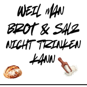 Digital wine bottle label “Because you can’t drink bread & salt” (launch)