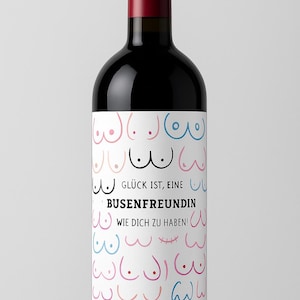 Étiquette de vin « Busenfreundin » – Pour votre petite amie préférée !