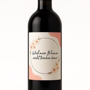 Rótulos digitais para vinho – “Porque não se pode beber flores” (2 designs)