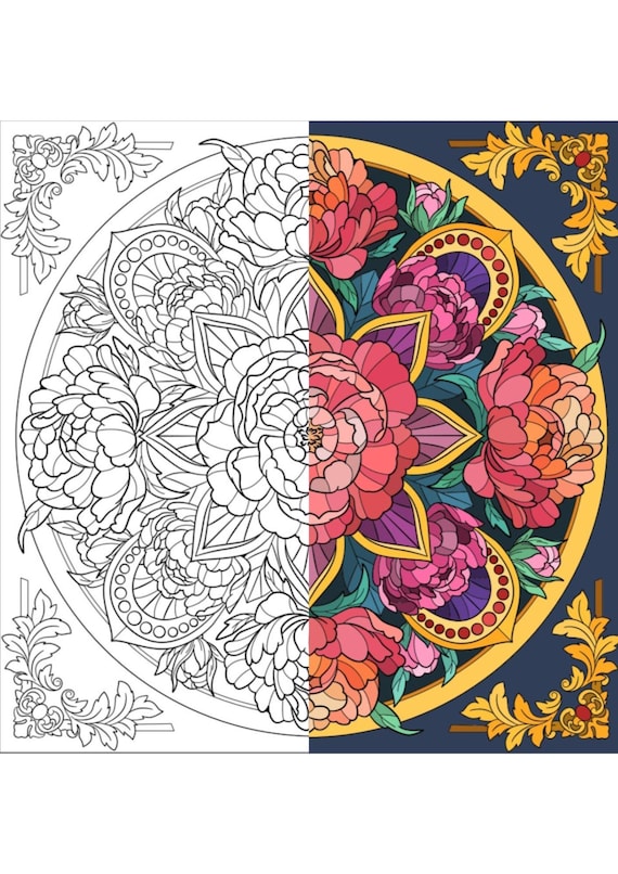 Mandala Malbuch – 50 Ausmalvorlagen zum Entspannen & Abschalten | Digitales PDF zum Ausdrucken