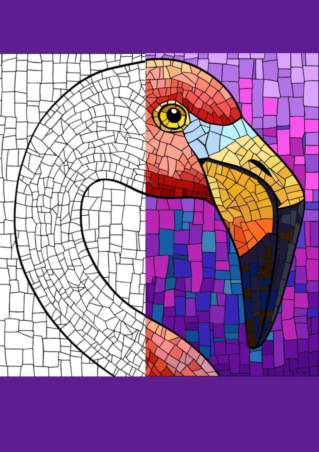 Mosiac Color Sheets Mosaic Coloring Book – 45 Coloring Pages in a Unique Mosaic Style ...