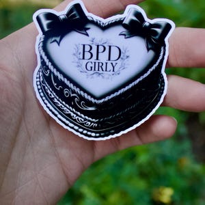 Gothic BPD Mental Health Sticker: Borderline Personality Disorder Decal