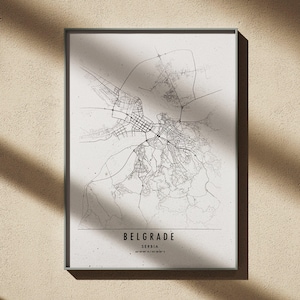 30/40 cm Belgrade map