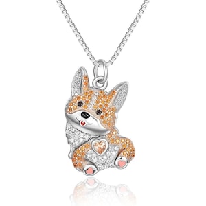 女性用絶妙でかわいいビーグルペンダントネックレス エレガントなペット子犬ジュエリー 動物アクセサリー 犬好きの方への記念ギフト #3