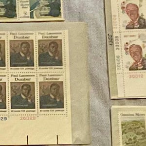 Famous Americans Vintage Stamp Collection - Mostly Plate Blocks - Unused/Uncancelled (1960s - 1980s)