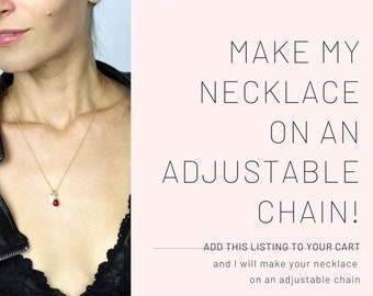 Make My Necklace on an Adjustable Layering Chain // Gold or Silver Finish // Adjusts from 14-22" for the perfect layered look // BB-U001