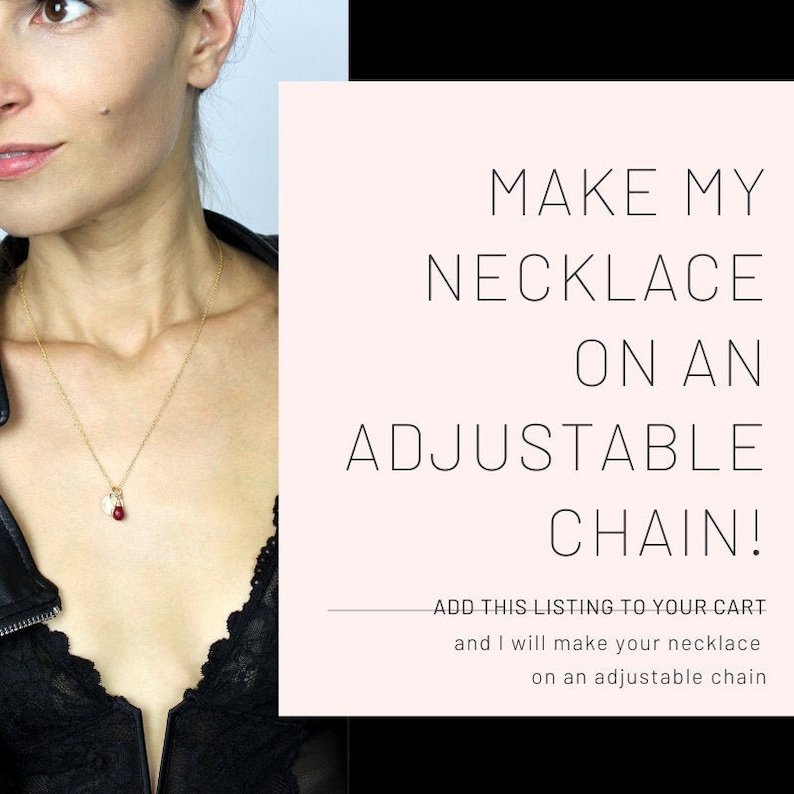 Make My Necklace on an Adjustable Layering Chain // Gold or Silver Finish // Adjusts from 14-22 for the perfect layered look // BB-U001 image 1