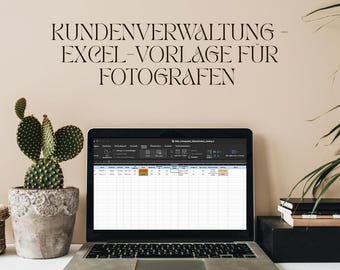 Customer Management - CRM Excel Template for Photographers | Project Management & Customer Management | Colorful, clear, customizable