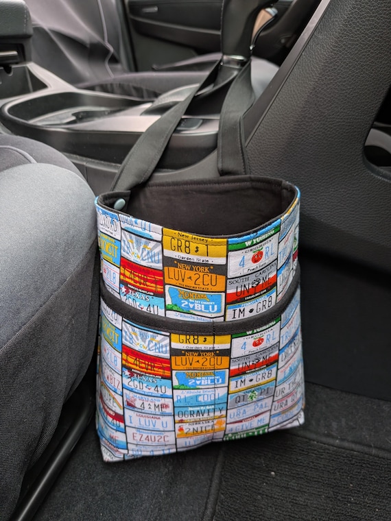 Car headrest trash bag, Gear shift car garbage bag, hanging car trash bag, auto organizer, reusable car garbage bag, Car Travel Bag