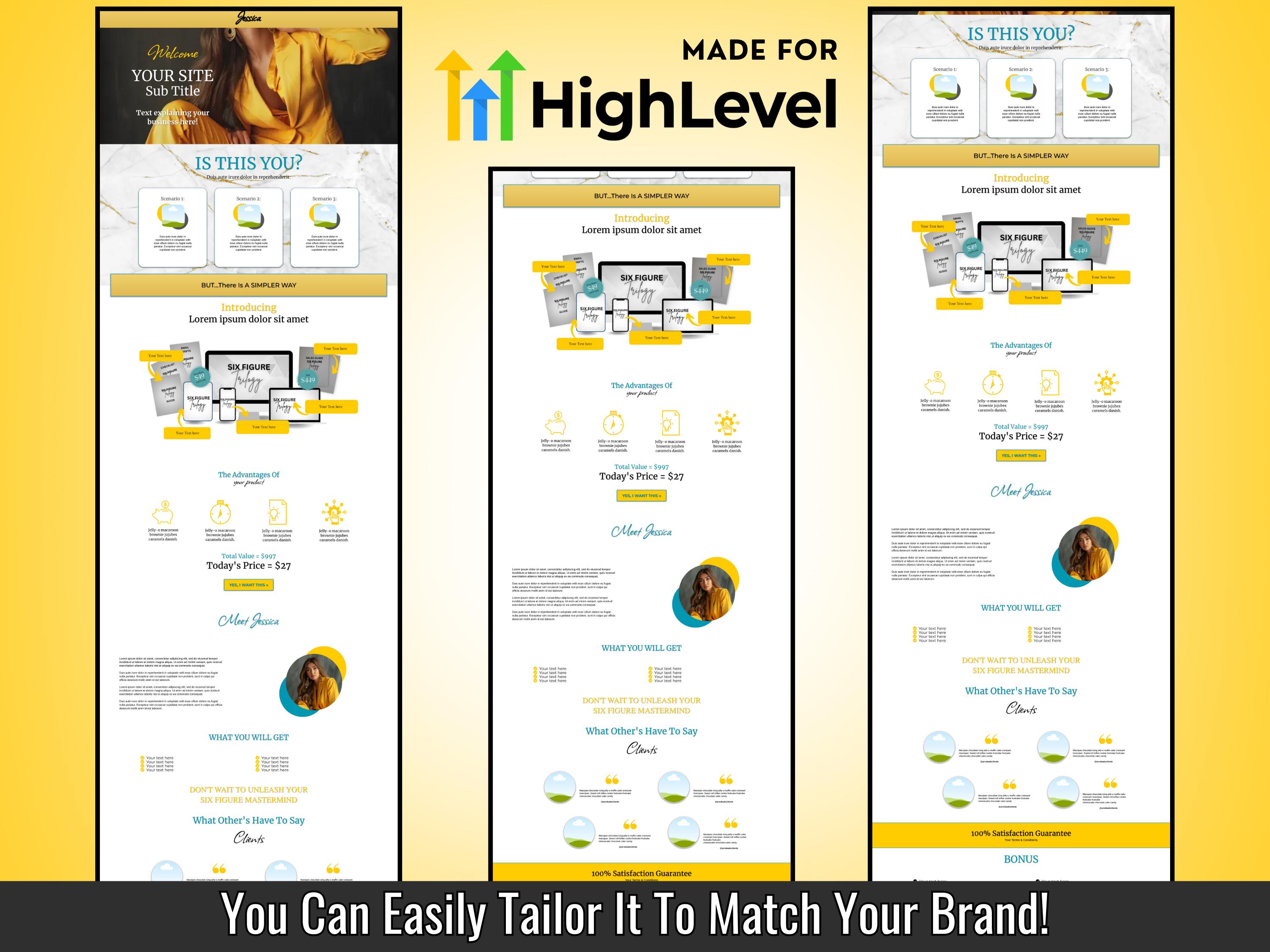 Funnels Course Sample GHL Sales Funnel Template for Coaches, Course Creator Template, Digital ...